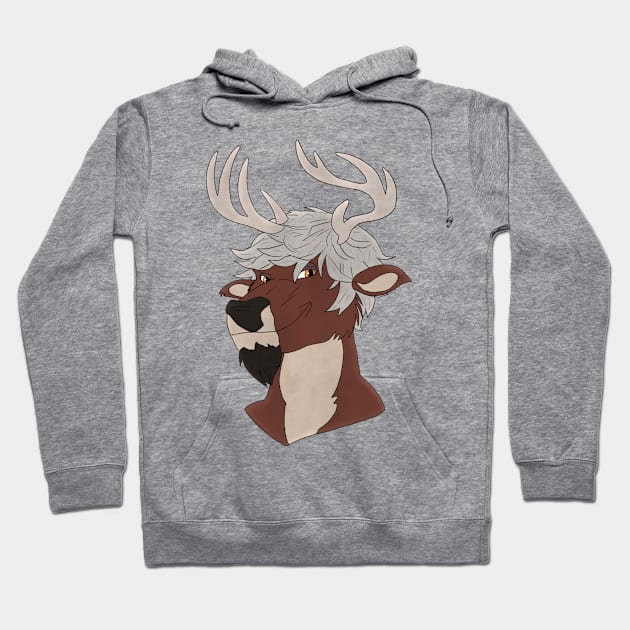 Anthro deer face Hoodie by Veleno